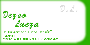 dezso lucza business card